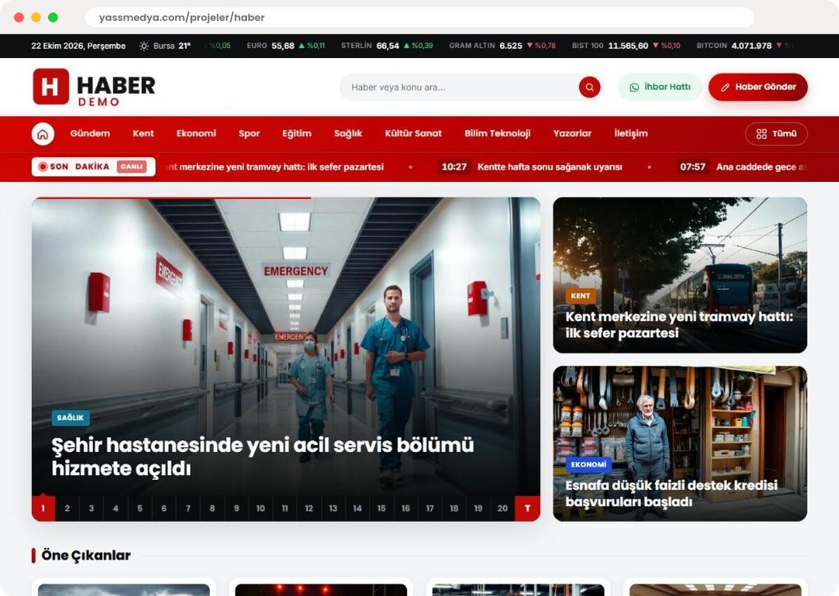 Haber Sitesi Yazılımı — Yassmedya