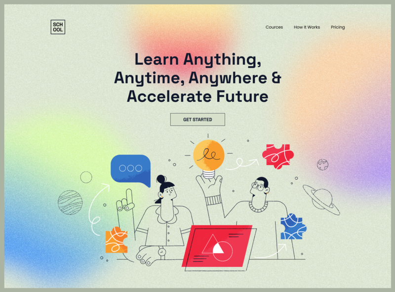 Eğitim Web Sitesi Açılış Sayfası Tasarımı
