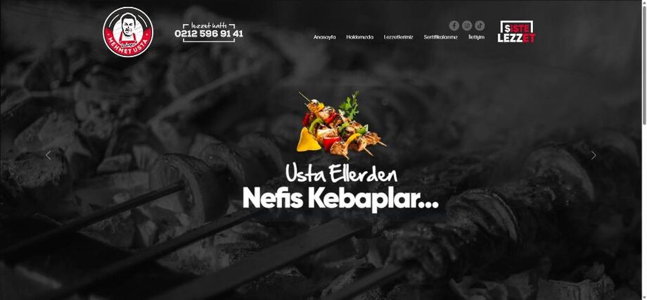 Kebapçı Mehmet Usta web sitesi — Yassmedya referansı