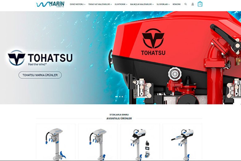 Marin Türkiye web sitesi — Yass Medya referansı