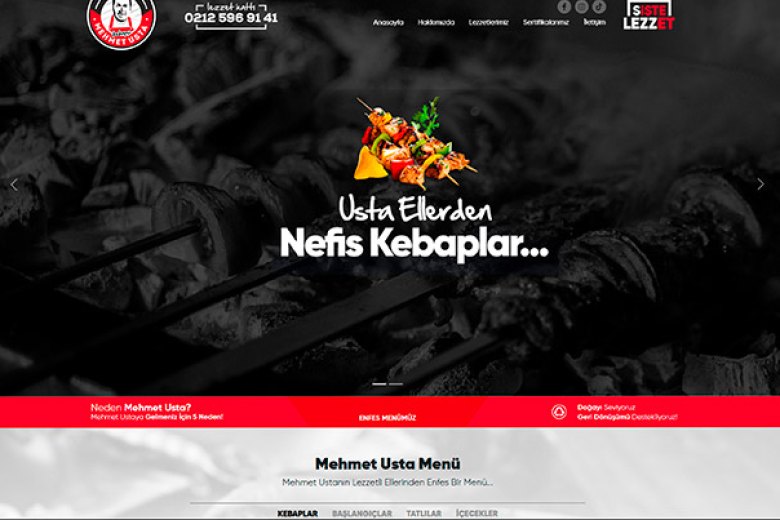 Kebapçı Mehmet Usta web sitesi — Yass Medya referansı