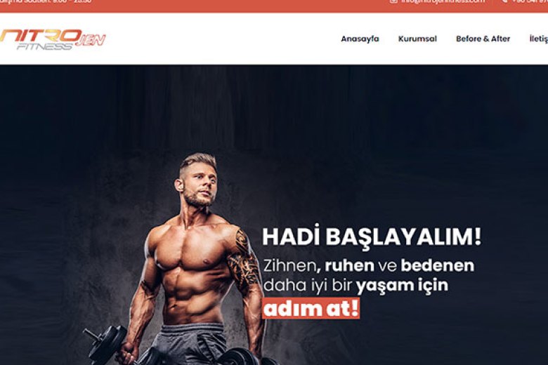 Nitrojen Fitness web sitesi — Yass Medya referansı