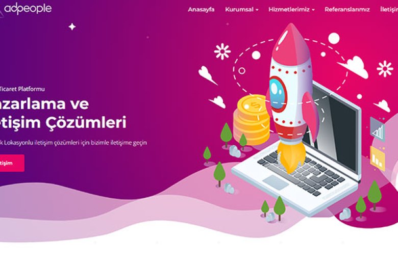Adpeople web sitesi — Yass Medya referansı