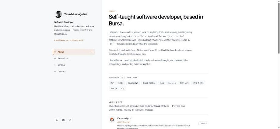 Yasin Muratoğulları web sitesi — Yassmedya referansı