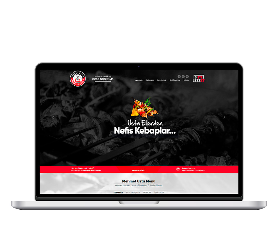 Kebapçı Mehmet Usta web sitesi — Yassmedya referansı