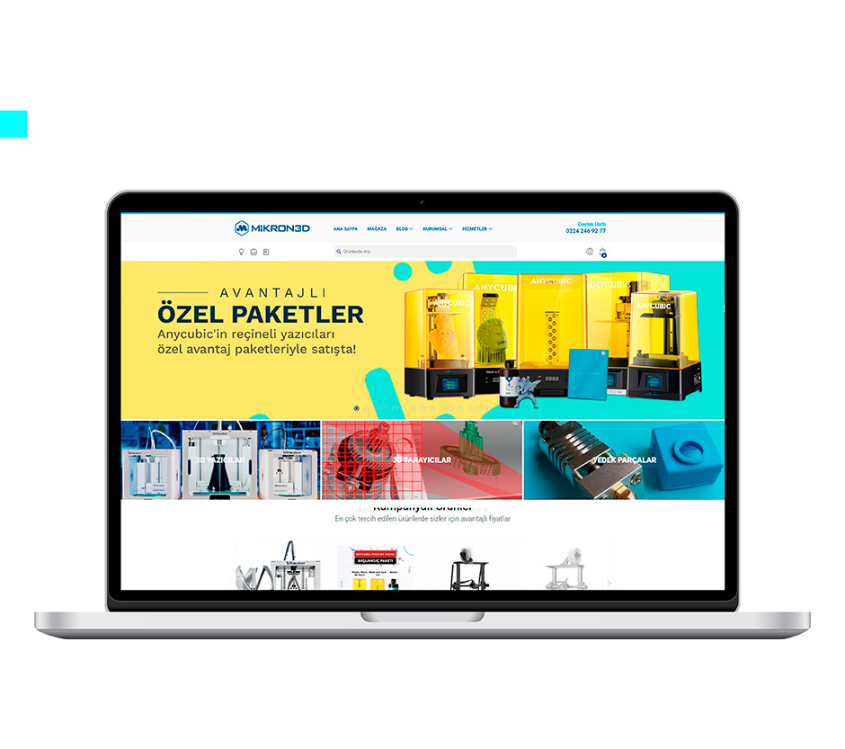 Mikron3D web sitesi — Yassmedya referansı