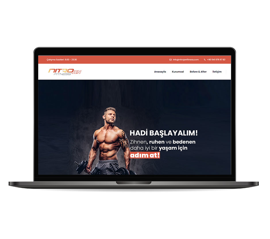 Nitrojen Fitness web sitesi — Yassmedya referansı
