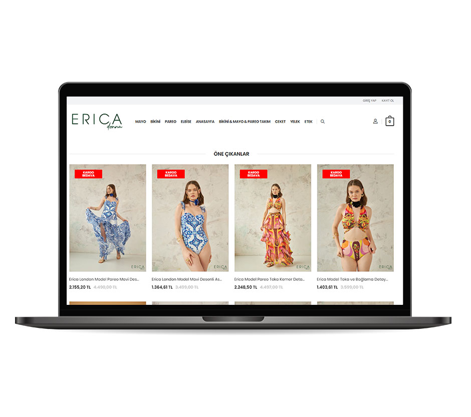 Erica Donna web sitesi — Yassmedya referansı
