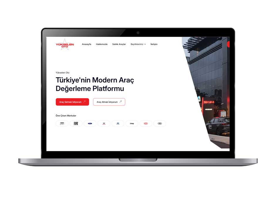 Yükselen Oto web sitesi — Yassmedya referansı