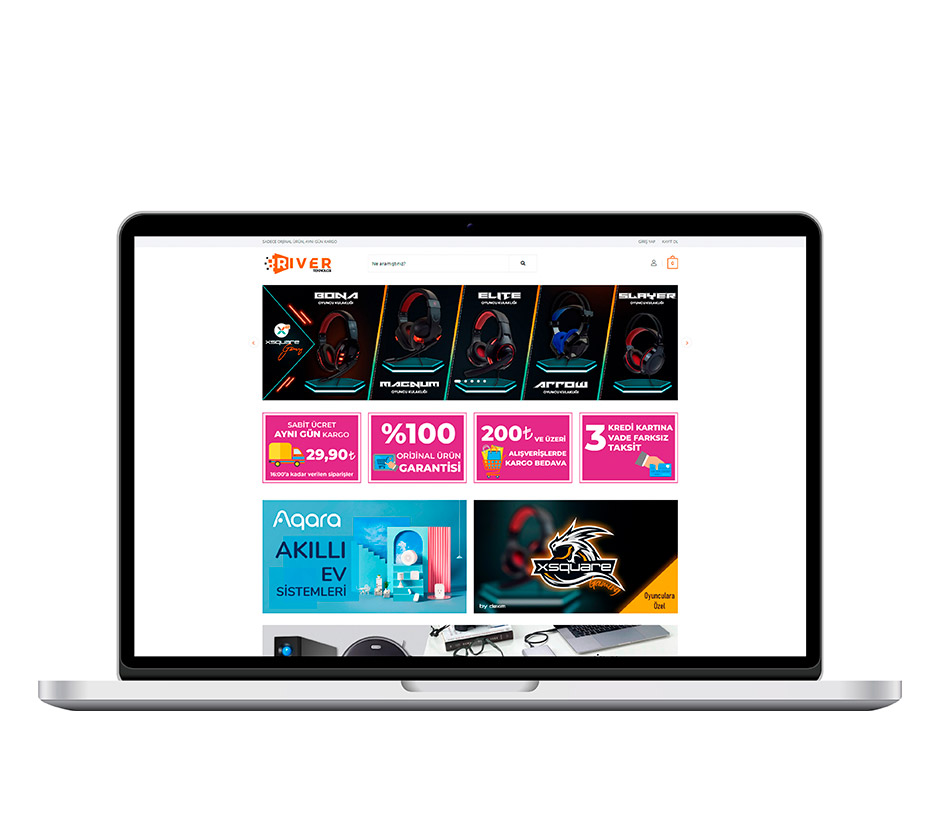 River Teknoloji web sitesi — Yassmedya referansı